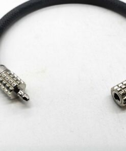 Louis Vuitton Damier Graphite Digit Bracelet Silver-Tone Magnetic Clasp Size M/L - Image 6