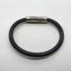 Louis Vuitton Damier Graphite Digit Bracelet Silver-Tone Magnetic Clasp Size M/L