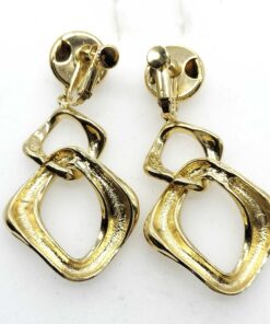 Alternative view of Yves Saint Laurent (YSL) Sculptural Double Drop Clip-On Earrings
