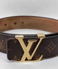 Louis Vuitton Monogram LV Initiales 40mm Belt Gold Buckle - AS-IS