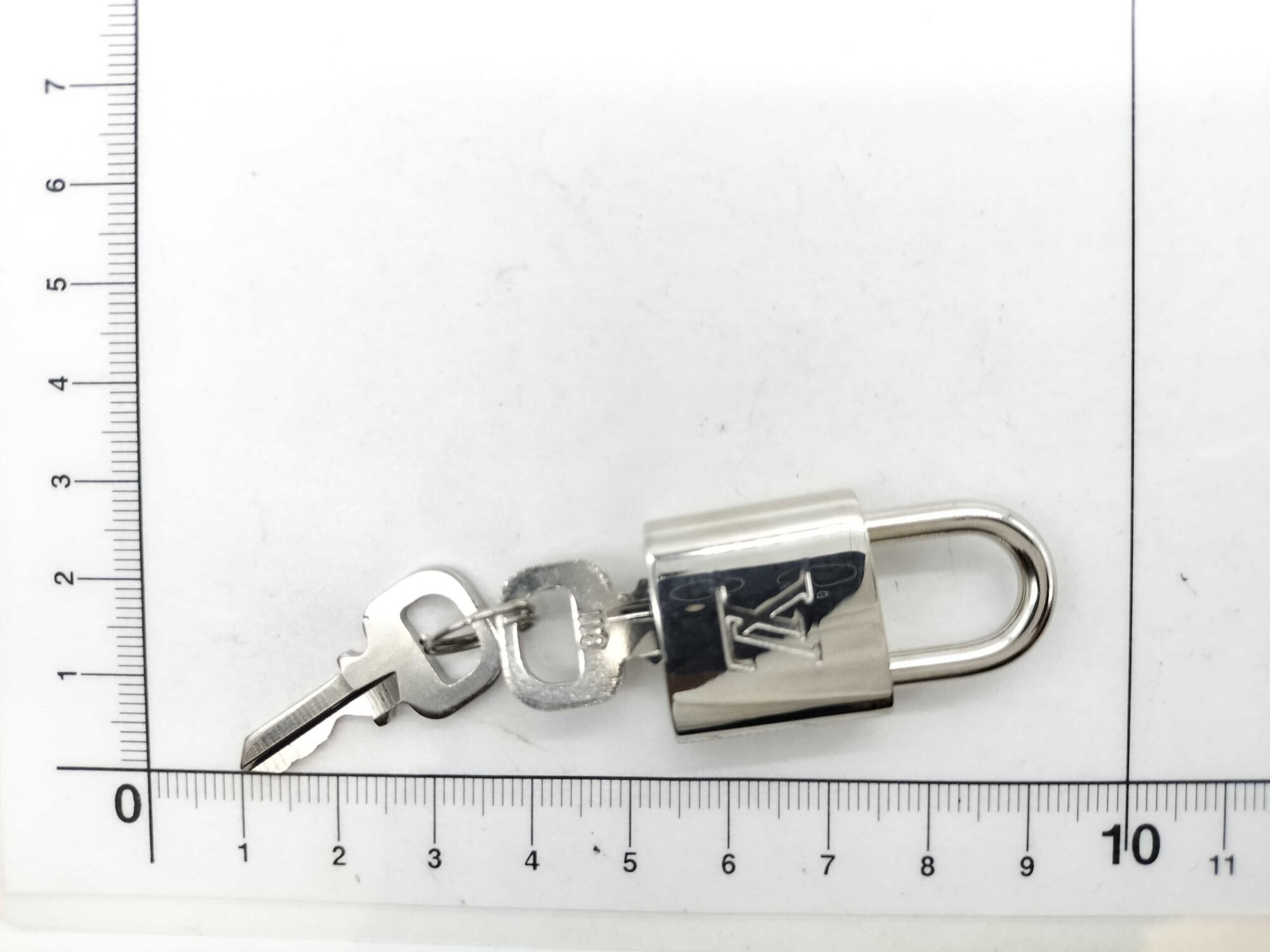 Louis Vuitton Silver-Tone Padlock & Key Set image 6