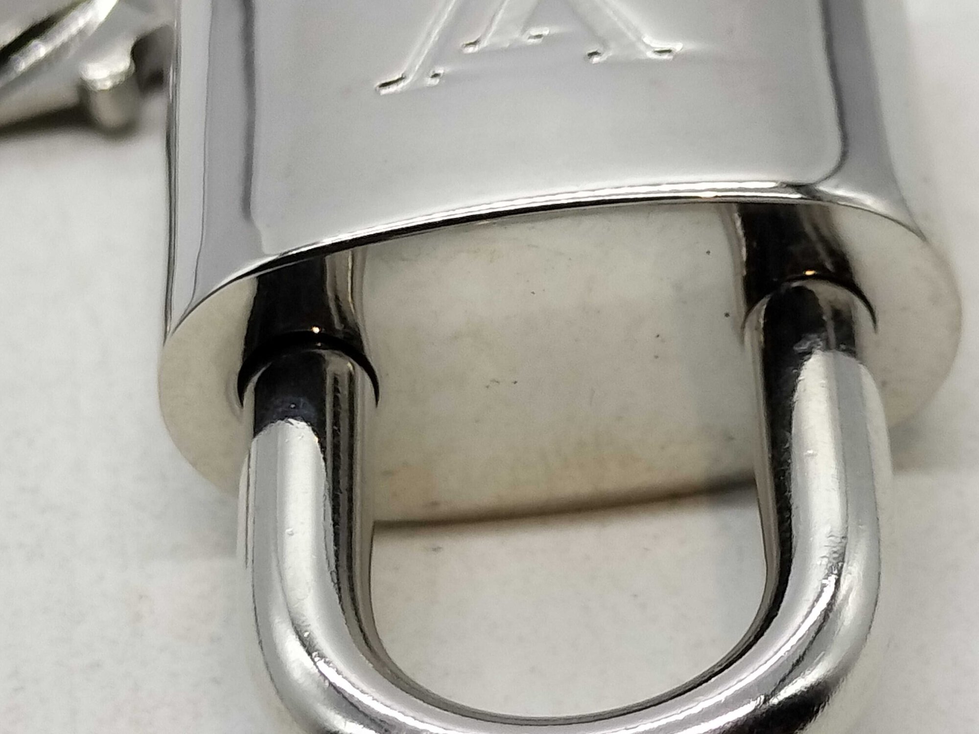 Louis Vuitton Silver-Tone Padlock & Key Set image 8
