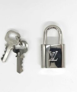 Louis Vuitton Silver-Tone Lock and 2 Keys Set No.433 - Image 3
