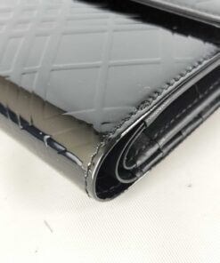 Alternative view of Burberry Embossed Patent Leather Check French Wallet