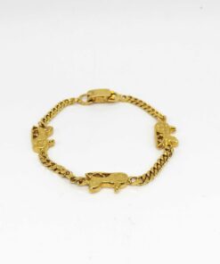 Celine Sulky Horse Carriage Chain Link Bracelet