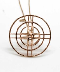 Alternative view of Vivienne Westwood Thin Lines Flat Orb Pendant Necklace