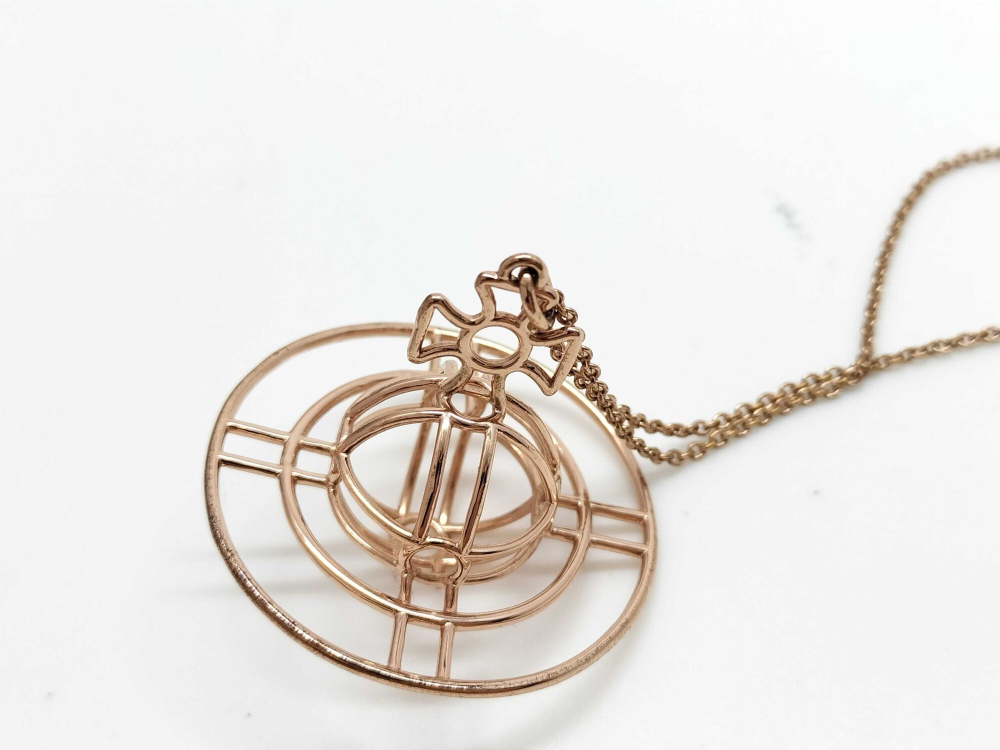 Vivienne Westwood Thin Lines Flat Orb Pendant Necklace image 7