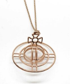 Vivienne Westwood Thin Lines Flat Orb Pendant Necklace
