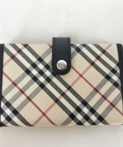 Burberry House Check Canvas and Leather Small Ring Agenda PM Cover