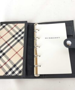 Burberry House Check Canvas and Leather Small Ring Agenda PM Cover - Image 2