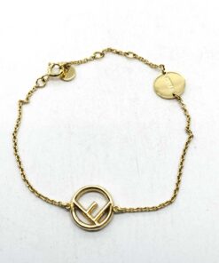Fendi Crystal-Embellished "F Is Fendi" Chain Bracelet - Image 3