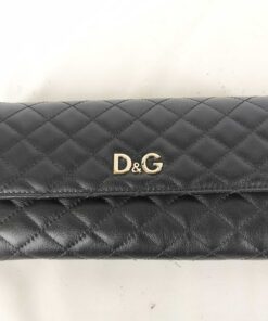 Dolce & Gabbana Quilted Lambskin Leather D&G Continental Long Wallet