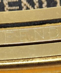 Fendi Zucca Canvas Large Barrette Hair Clip - Image 4