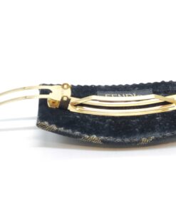 Fendi Zucca Canvas Large Barrette Hair Clip - Image 6