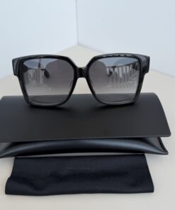 Saint Laurent Black Square Sunglasses SL M9/F 002 Grey Gradient Lens NWOT