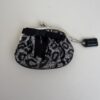Coach Metallic Ocelot Black Ribbon Framed Kisslock Coin Purse.