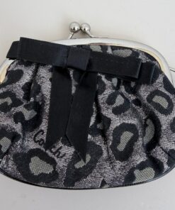 Alternative view of Coach Metallic Ocelot Black Ribbon Framed Kisslock Coin Purse.