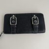 Coach SoHo Zoe Double Buckle Leather Zip-Around Accordion Wallet