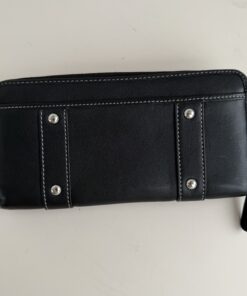 Coach SoHo Zoe Double Buckle Leather Zip-Around Accordion Wallet - Image 3
