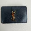 Saint Laurent (YSL) Line Origami Grained Leather Tiny Trifold Wallet