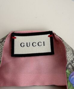 Alternative view of Gucci GG Monogram Flora Print Silk Neck Bow Scarf