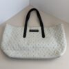 Pre-Owned Authentic Jimmy Choo White Star-Embossed Calfskin Leather Medium Sofia Tote