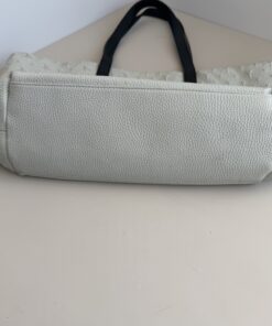 Jimmy Choo White Star-Embossed Calfskin Leather Medium Sofia Tote - Image 3