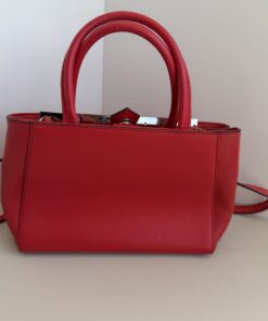 Alternative view of Fendi Petite 2Jours Leather Tote Bag – Rosso Red