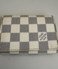 Pre-Owned Authentic Louis Vuitton Damier Azur Envelope Card Holder Wallet