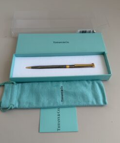 Tiffany & Co. T-Clip Retractable Ballpoint Pen Two-Tone Silver Gold - Image 3
