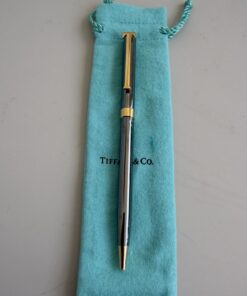 NWT Authentic Tiffany & Co. T-Clip Retractable Ballpoint Pen Two-Tone Silver Gold