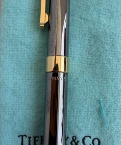Tiffany & Co. T-Clip Retractable Ballpoint Pen Two-Tone Silver Gold - Image 4