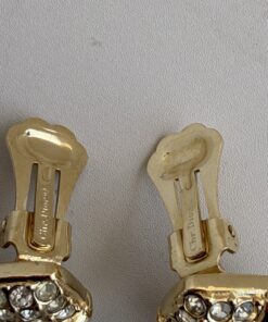 Alternative view of Christian Dior Pavé Rhinestone Clip-On Earrings