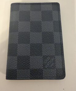 Pre-Owned Authentic Louis Vuitton Damier Graphite Pocket Organizer.