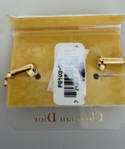 Alternative view of Christian Dior Gold-Plated Rhinestone Clip-On Earrings