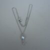 Pre-Owned Authentic Swarovski Crystal Pavé Key Pendant Double Chain Necklace