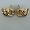 Pre-Owned Authentic Vintage Christian Dior Gold-Plated Interlocked Knot Clip-On Earrings.
