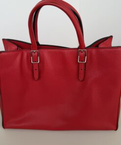 Balenciaga Papier A6 Zip Around Tote Bag – Vibrant Red Grained Calfskin - Image 4