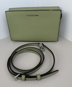 Pre-Owned Authentic Michael Kors Sheila Small Crossbody Bag in an elegant Light Sage