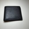 Pre-Owned Authentic Coach Men's Compact Bifold Wallet in Black Refined Pebble Leather