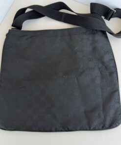 Alternative view of Gucci Black GG Nylon Flat Messenger Bag