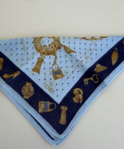 Alternative view of Fendi Roma handkerchief scarf featuring a beautiful gold chain and luxury jewelry charm print