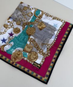 Celine Paris Landmarks Silk Scarf / Handkerchief Bandana