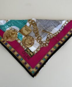 Alternative view of Celine Paris Landmarks Silk Scarf / Handkerchief Bandana
