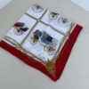 NWT Authentic Celine Paris Horse & Carriage Print Handkerchief / Pocket Square.