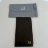 Pre-Owned Authentic Dunhill Black Leather Coat Wallet with Gold Corners & Dust Bag