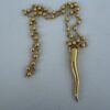 Pre-Owned Authentic Dolce & Gabbana Gold-Plated Italian Horn "Cornicello" Pendant Necklace