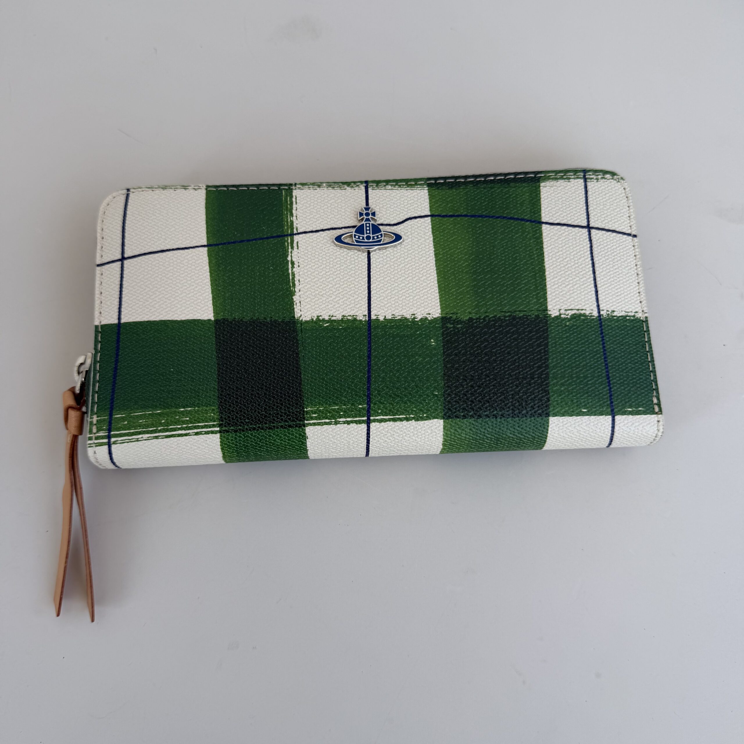 Vivienne Westwood Wobble Check Zip-Around Continental Wallet