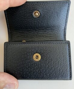 Gucci Animalier Bee 6-Ring Key Case in black pebbled calfskin leather - Image 3