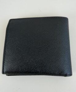 BVLGARI Bvlgari Bvlgari Man Bifold Compact Wallet - Black Grained Calf Leather - Image 2